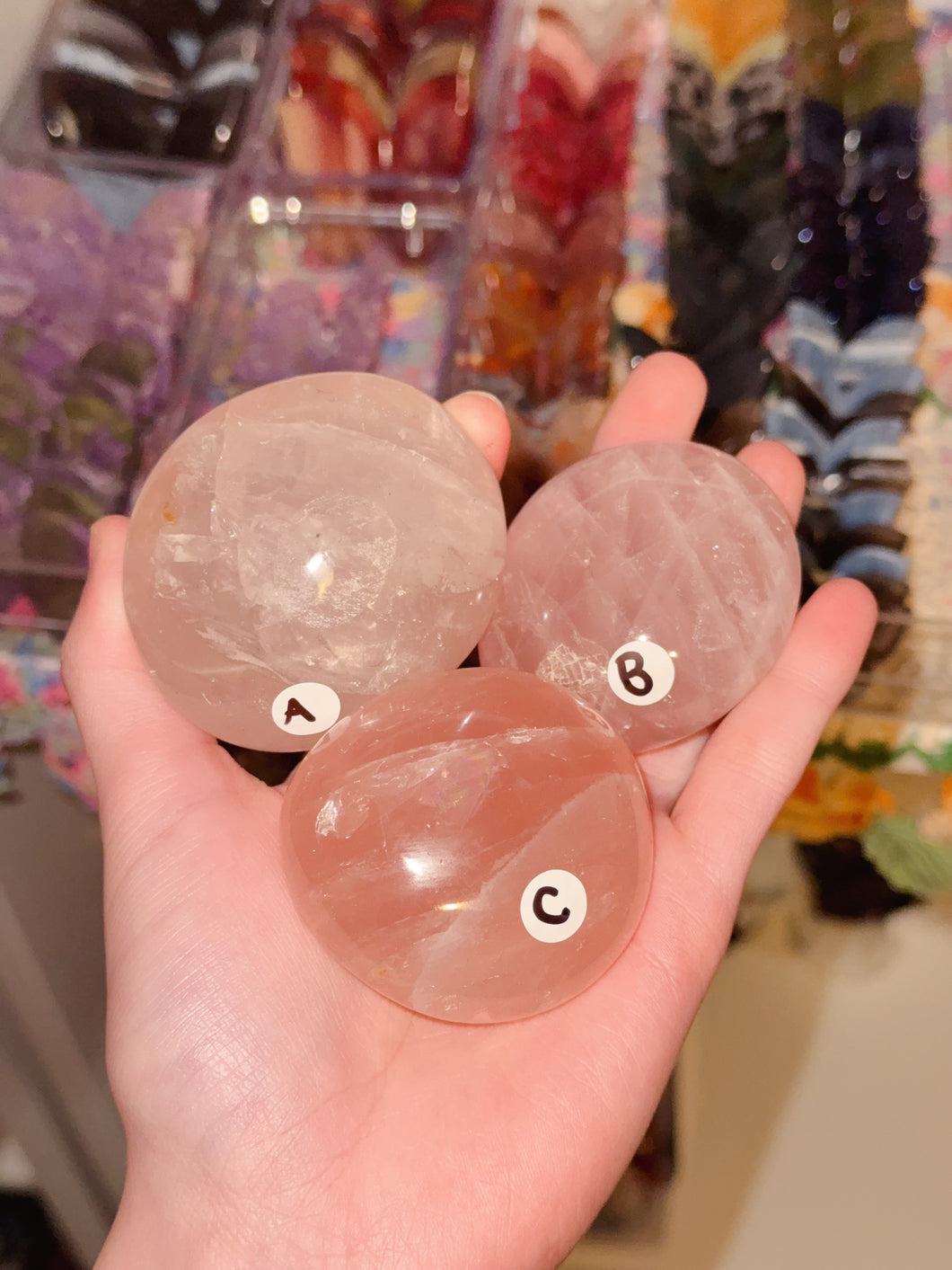 Star Rose Quartz Palms