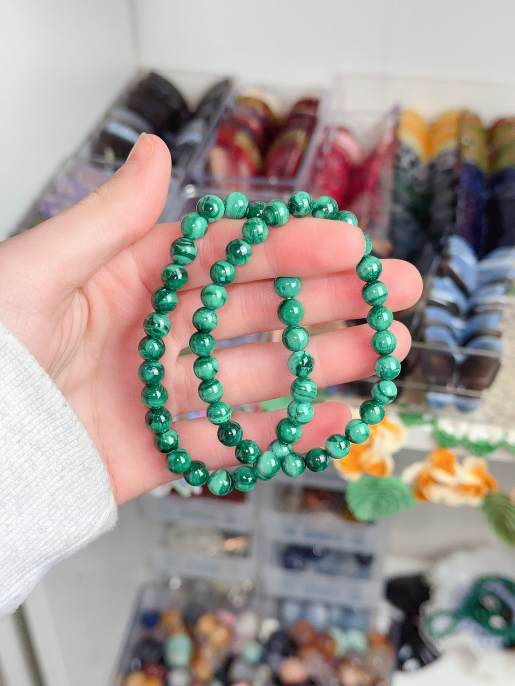 Chatoyant Malachite Bracelet