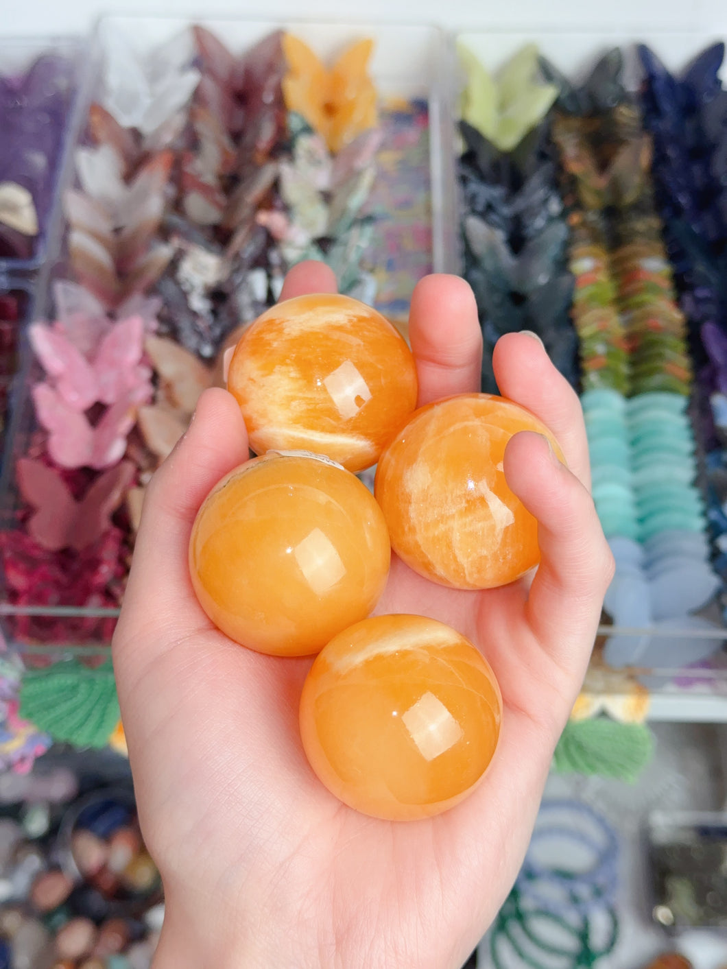JUICY Orange Calcite Sphere