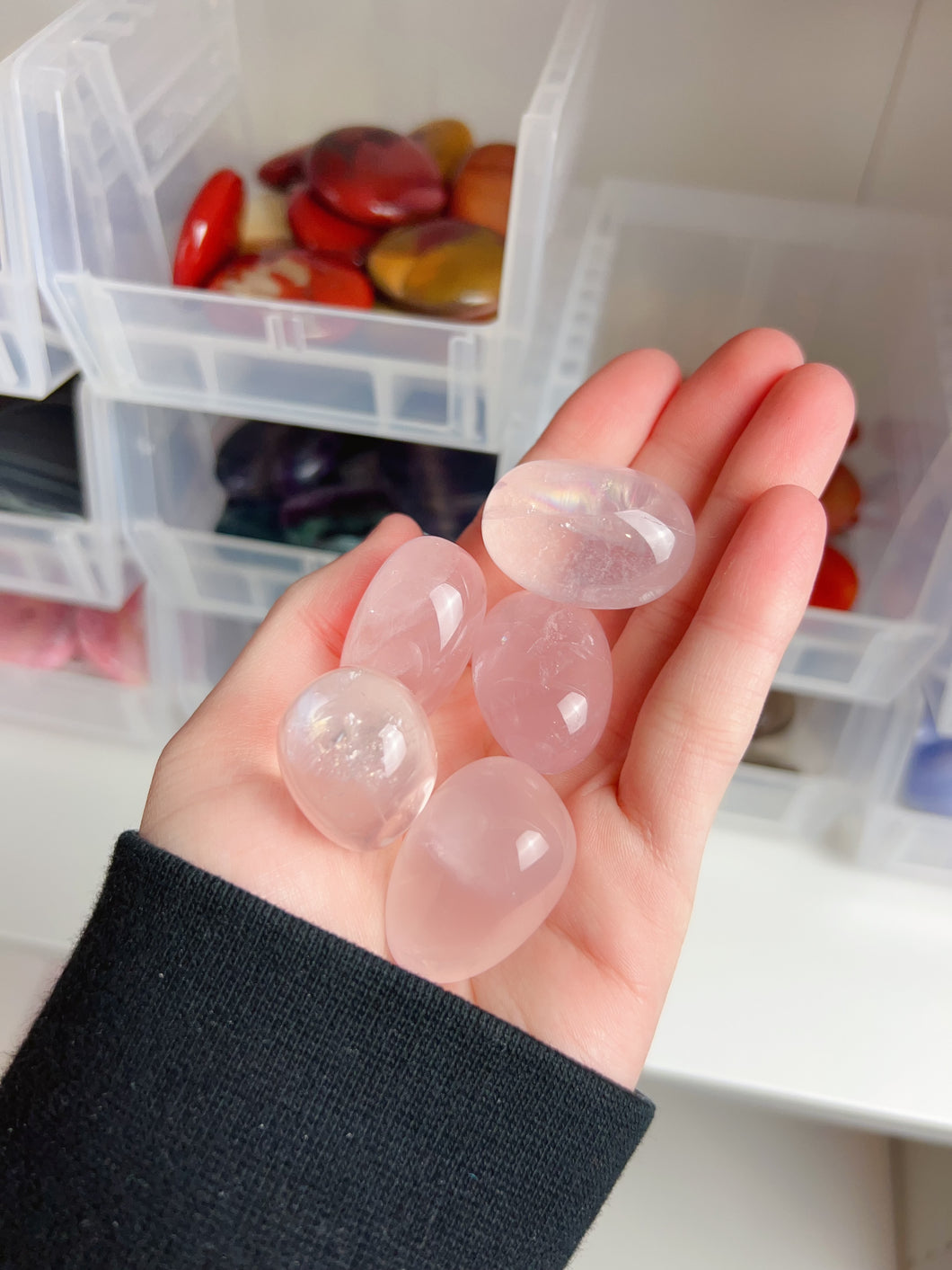 HQ Rose Quartz Tumbles