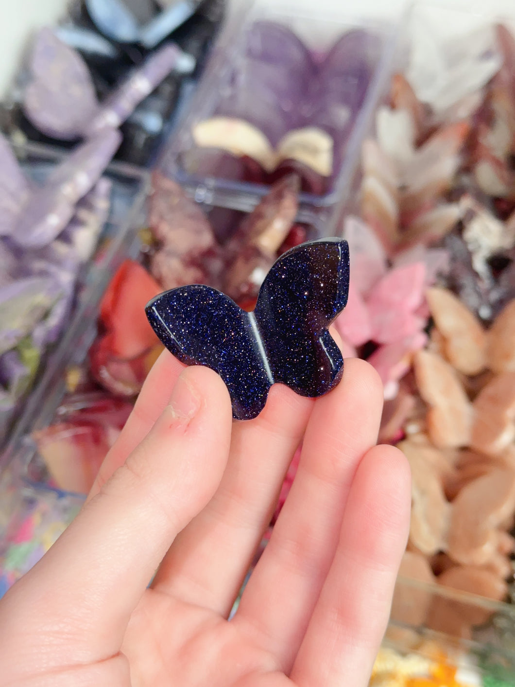 Mini Blue Goldstone Butterfly