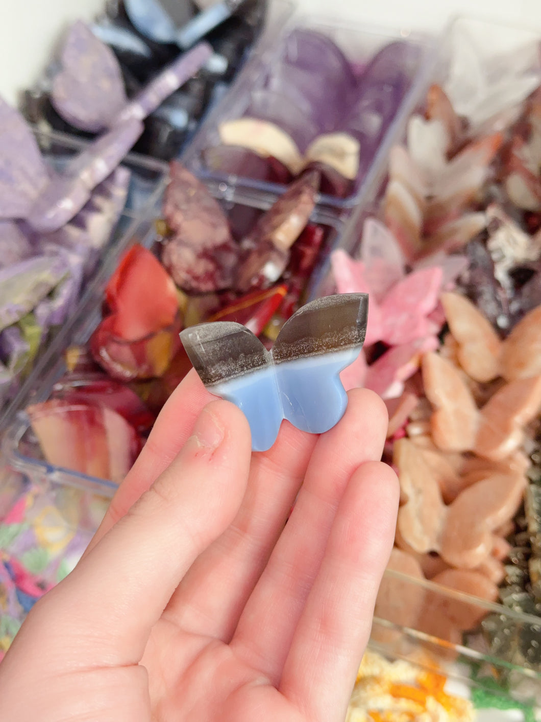 Mini Blue Opal Butterfly