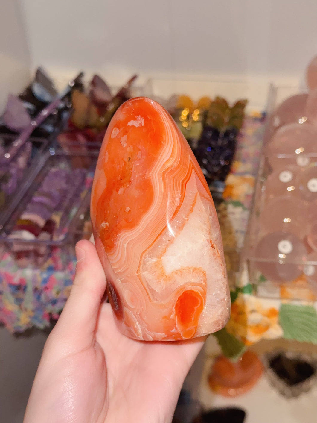 Carnelian Freeform W/ Quartz