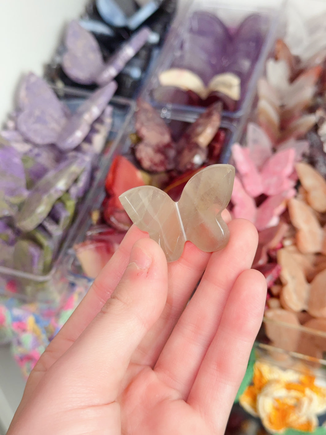 Mini Smokey Quartz Butterfly