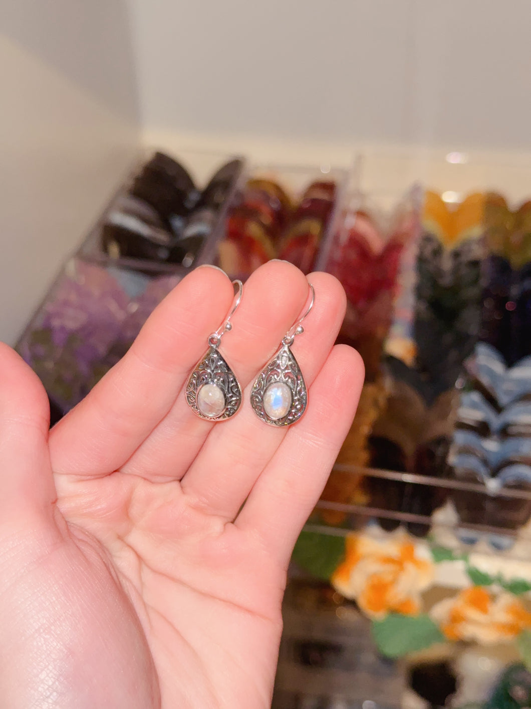 925 Moonstone Earrings