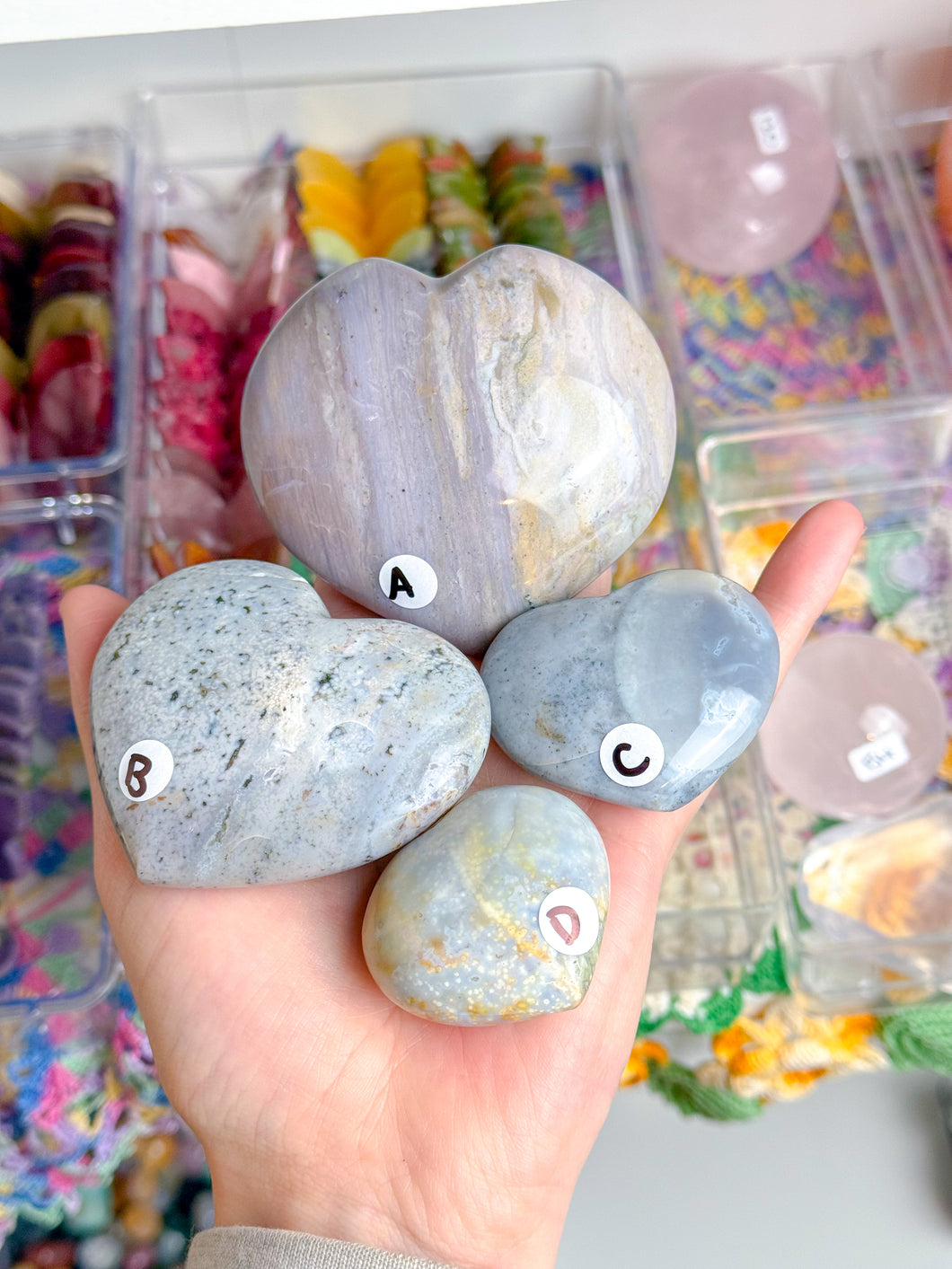 Sea Jasper Hearts