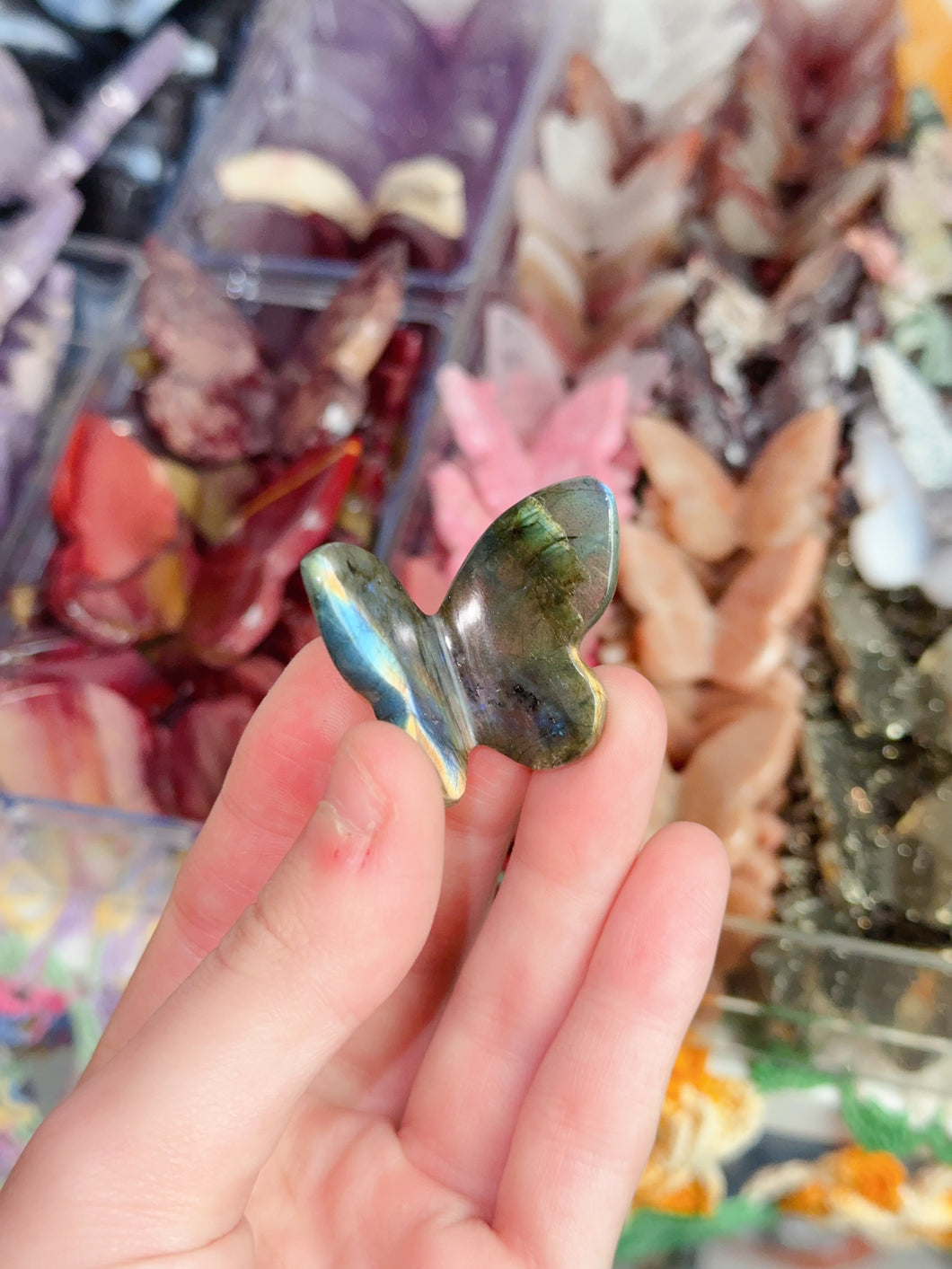 Mini Labradorite Butterfly