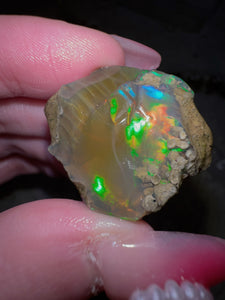 Rainbow Butterfly Wing Ethiopian Water Opal
