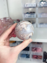 Load image into Gallery viewer, Flower Agate Sphere (Sparkly)
