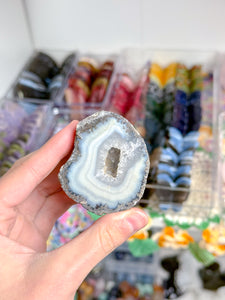 Pastel Yellow and Blue Agate