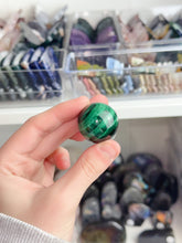 Load image into Gallery viewer, Chatoyant Malachite Sphere
