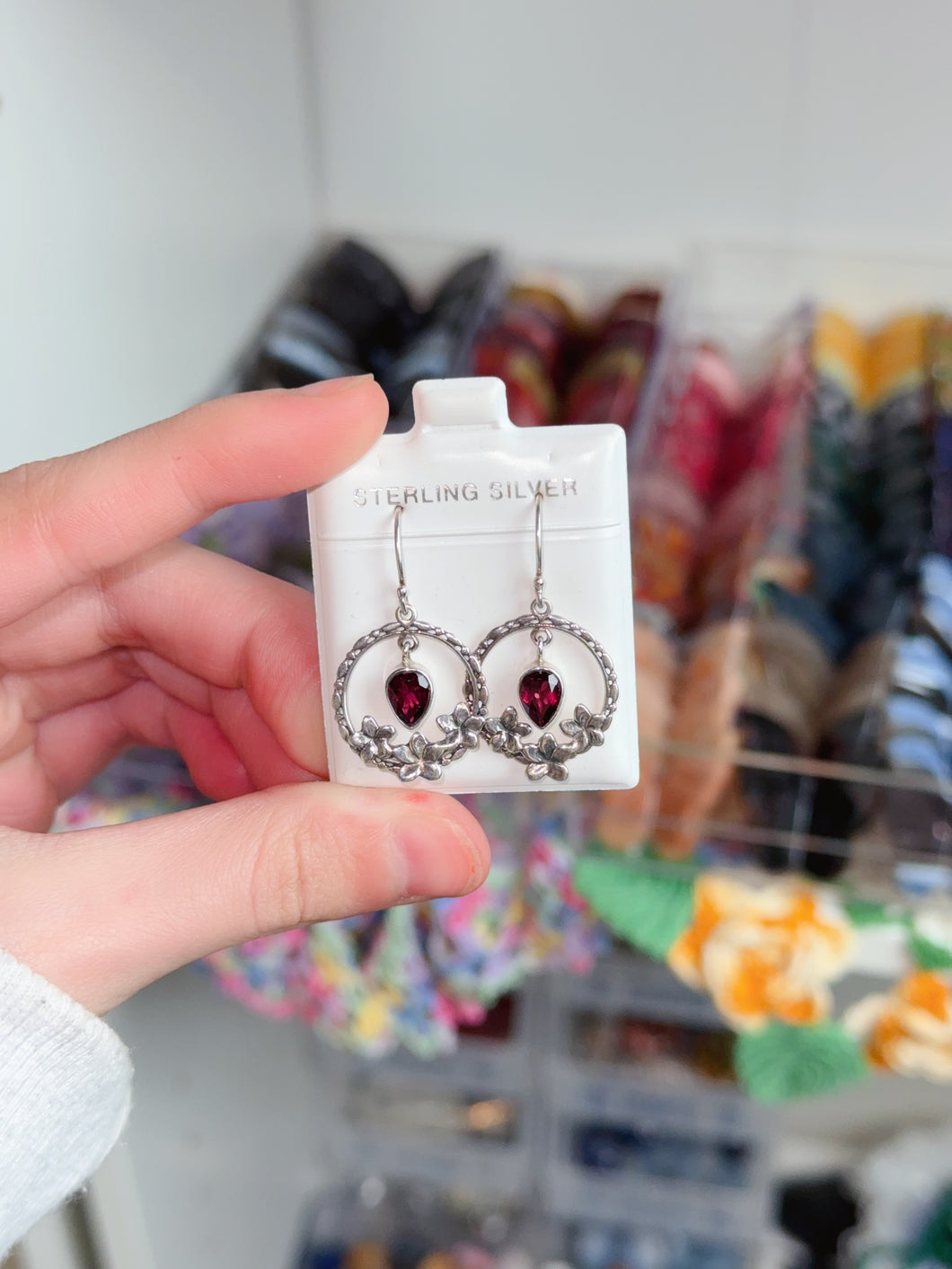 Rhodalite 925 Earrings