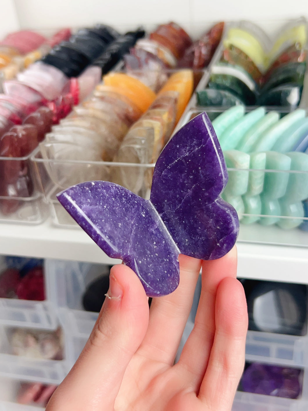 Lepidolite 3D Butterfly