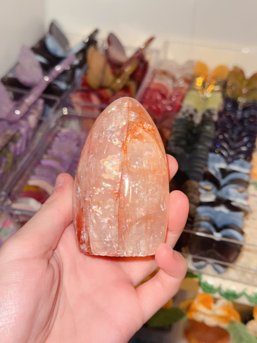 Fire Quartz Freeform (most Gemmy Rainbows)