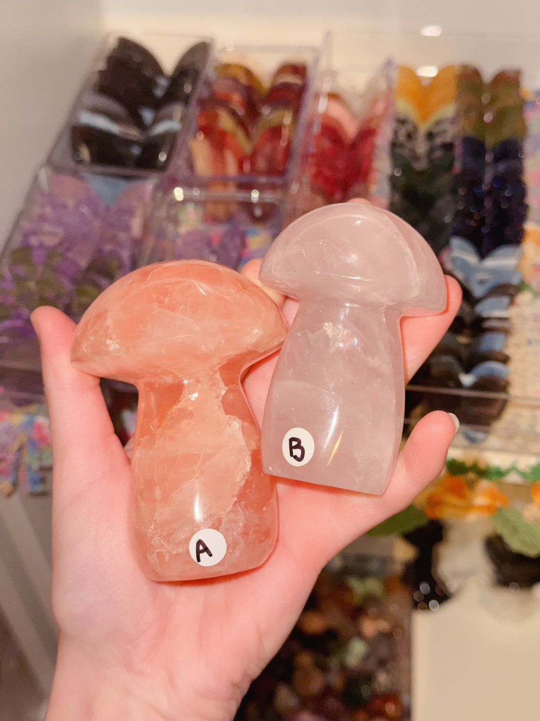 Star Rose Quartz Mushies