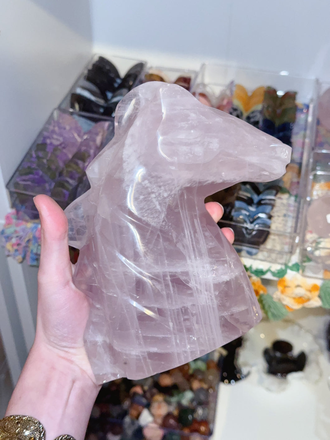 Lavender Rose Quartz Horse