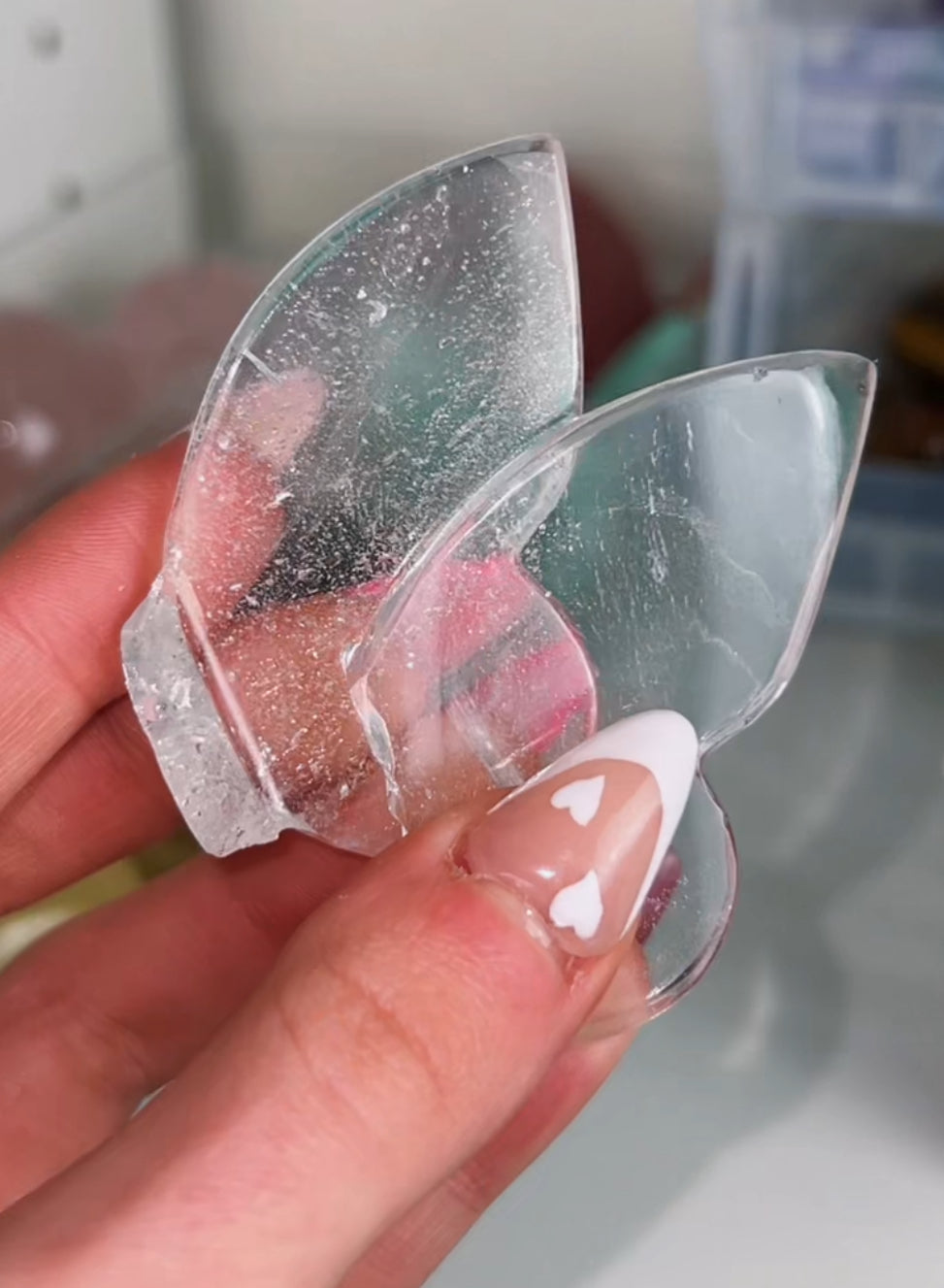 Broken Clear Quartz Butterfly