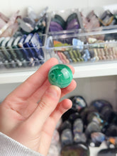 Load image into Gallery viewer, Chatoyant Malachite Sphere
