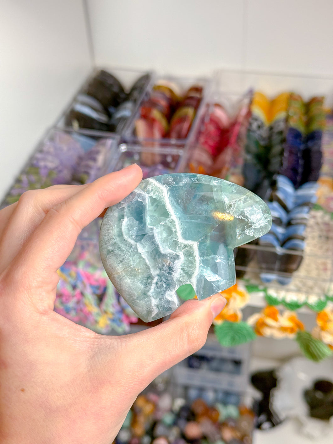 AA Grade Icy Juicy Mexican Fluorite Bear