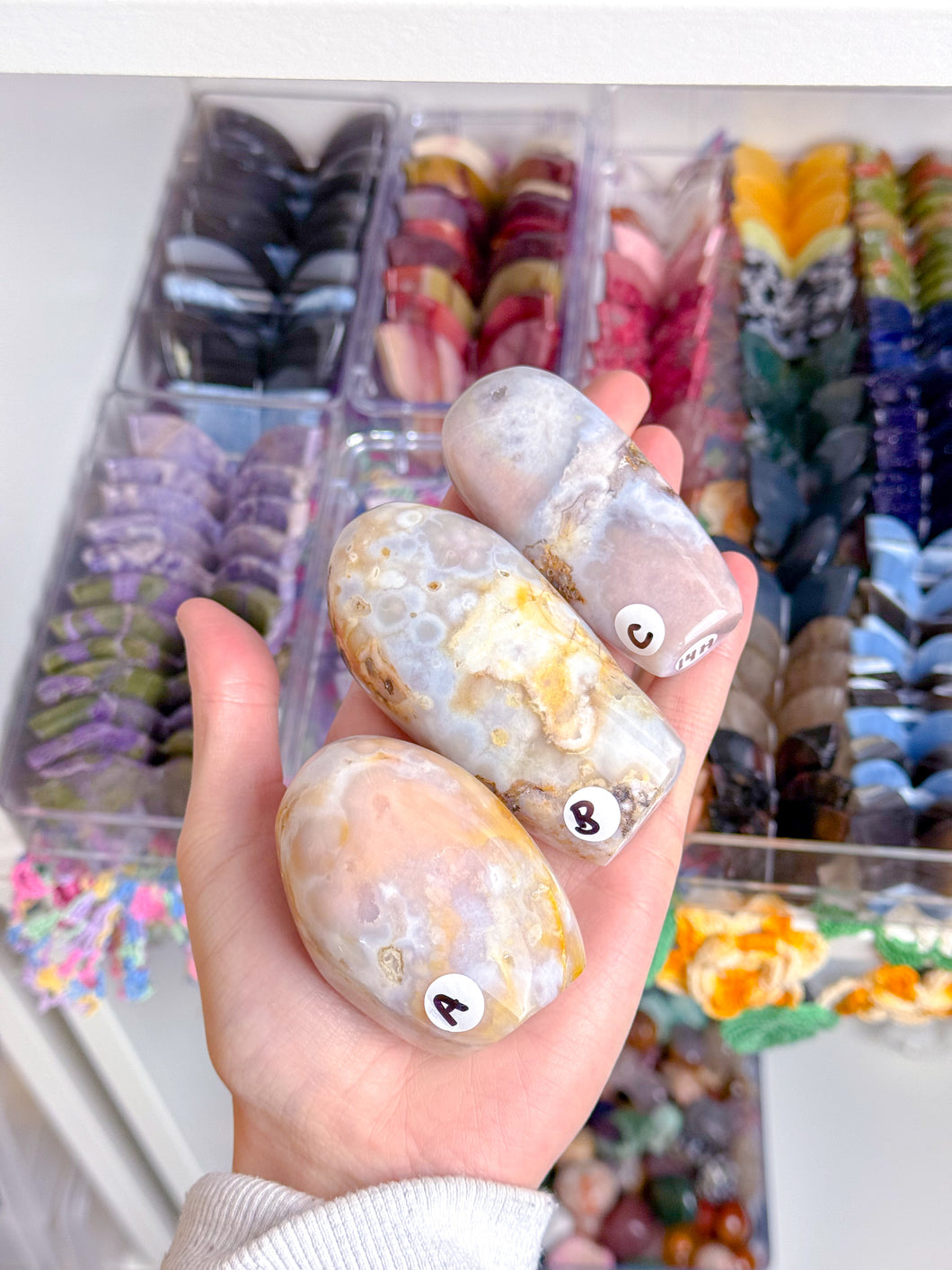 Small Flower Agate Freeforms