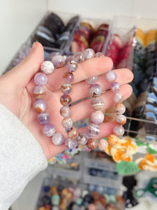 Amethyst with Agate Bracelet