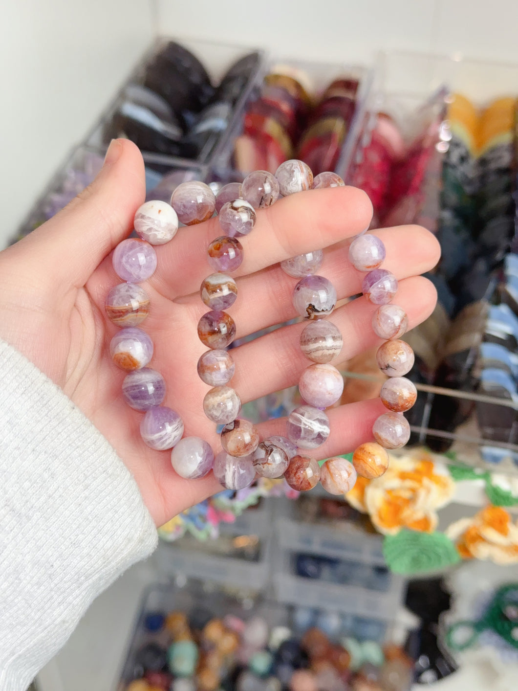 Amethyst with Agate Bracelet