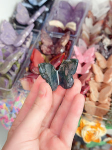 Mini Moss Agate Butterfly