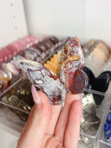 Crazy Lace Agate 3D Butterfly