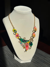 Load image into Gallery viewer, Statement Floral Necklace &amp; Earrings
