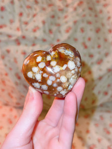 Carnelian x Flower Agate Heart (Personal Collection Release)