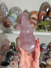 Load image into Gallery viewer, Tall Rose Quartz Flame with Star
