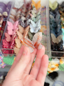 Mini Fire Quartz Butterfly