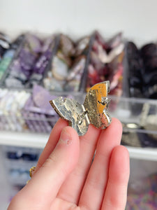 Mini Druzy Pyrite Butterfly