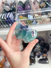 Load image into Gallery viewer, Fluorite Double Heart AA Grade
