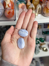 Load image into Gallery viewer, Blue Lace Agate Mini Pocket Stones
