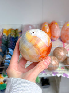 Carnelian Spheres (ALL UNIQUE)