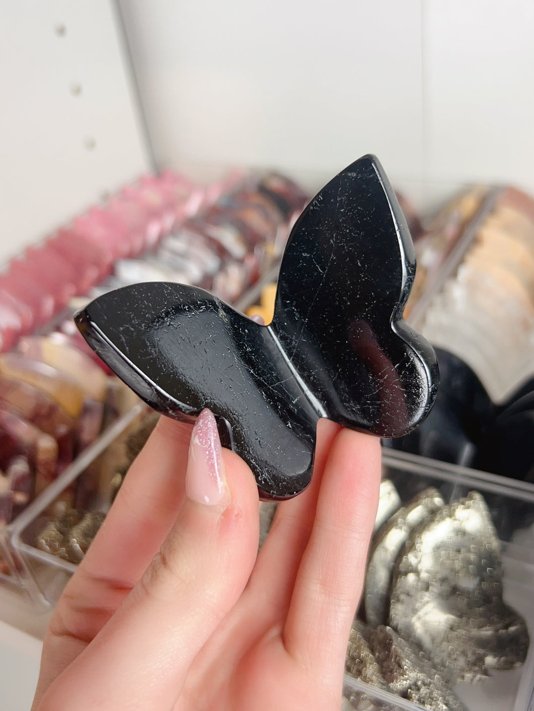 Black Tourmaline 3D Butterfly