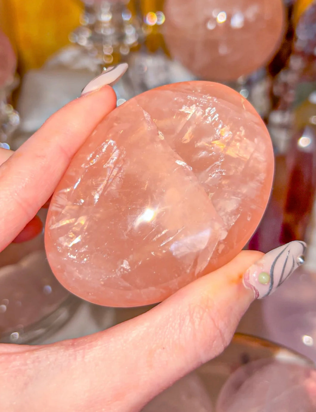 HQ Rose Quartz Palms (Star)