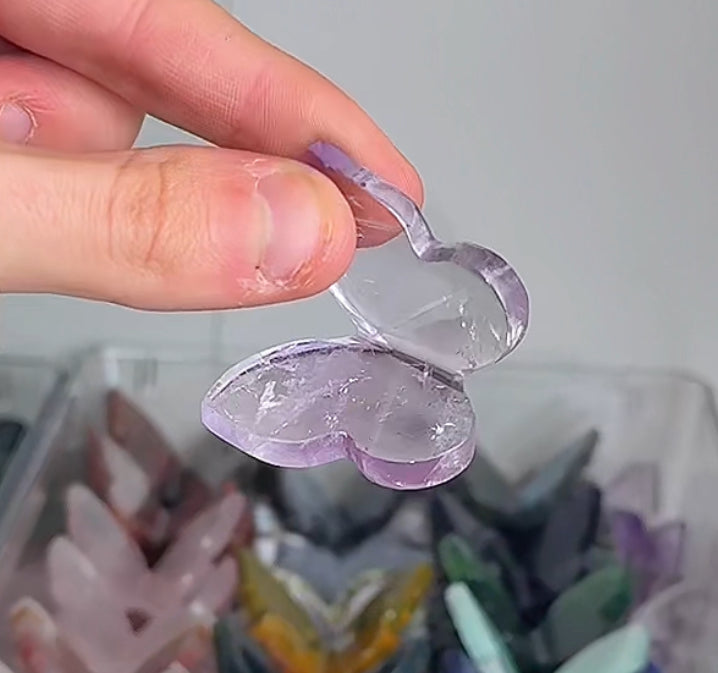 Mini Brazilian Amethyst 3D Butterflies