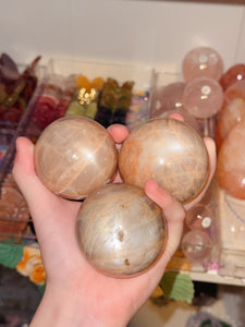 Peach Moonstone Sphere