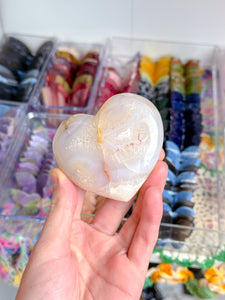 Flower Agate Heart