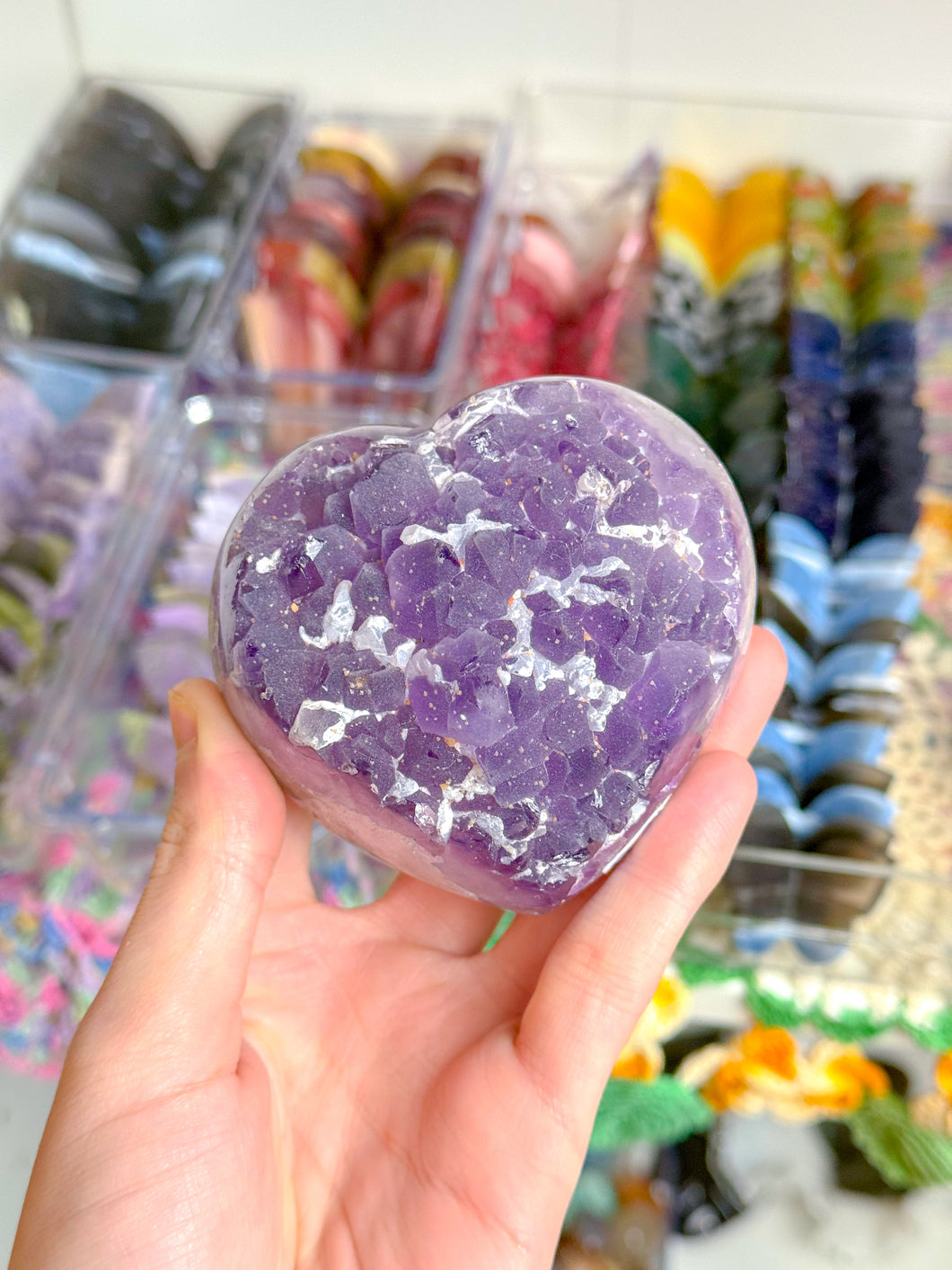 Sugar Amethyst Heart (Uruguay)