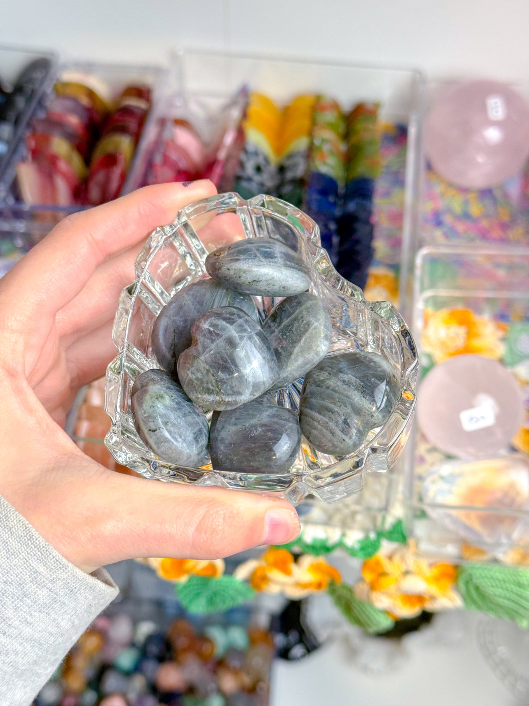 Labradorite Hearts