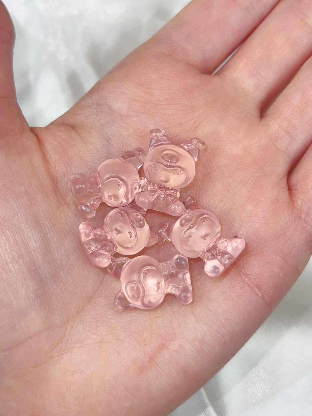 Mini Rose Quartz Kuromi Carvings (Gemmy)