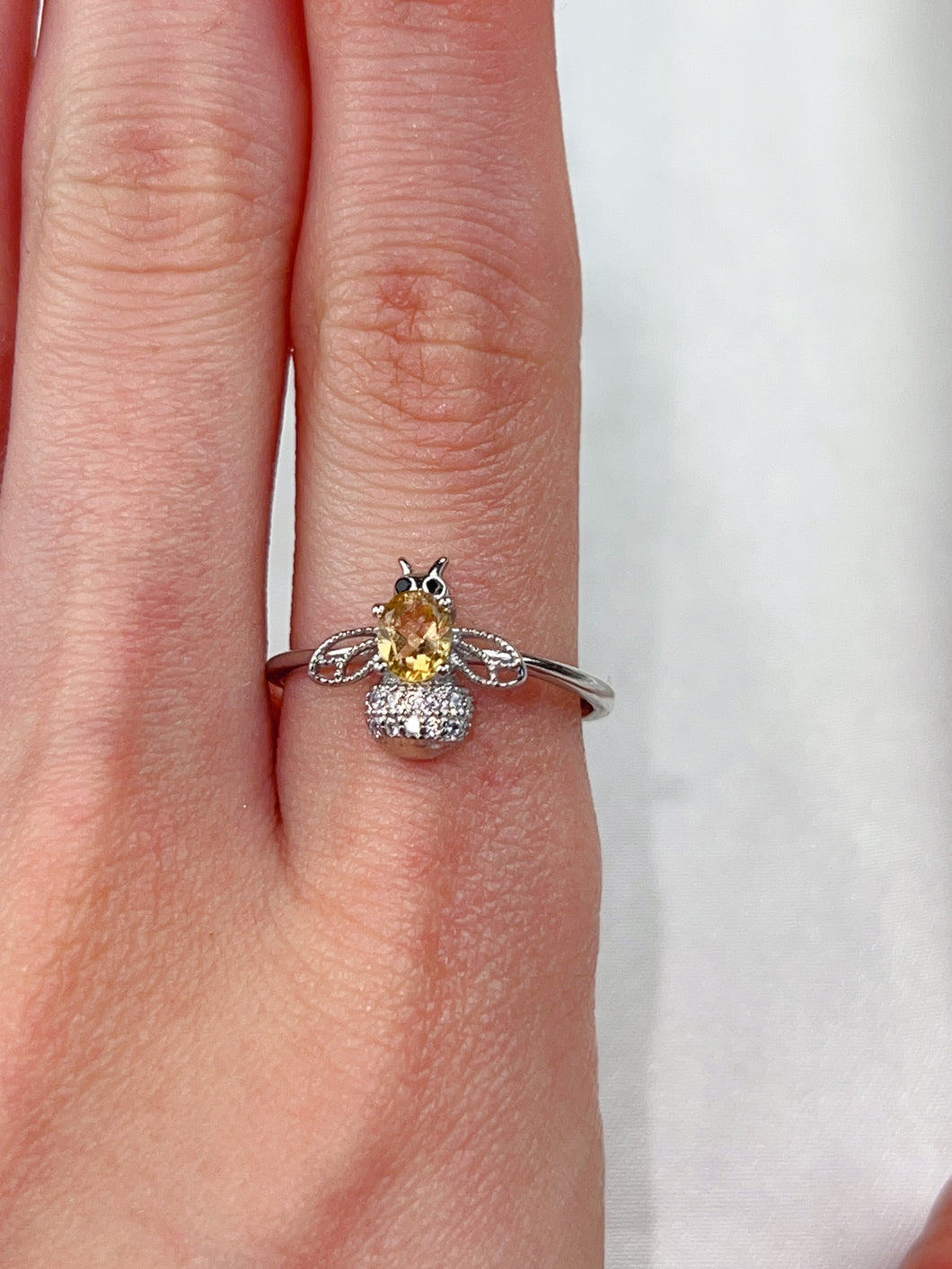 Citrine Bee Ring