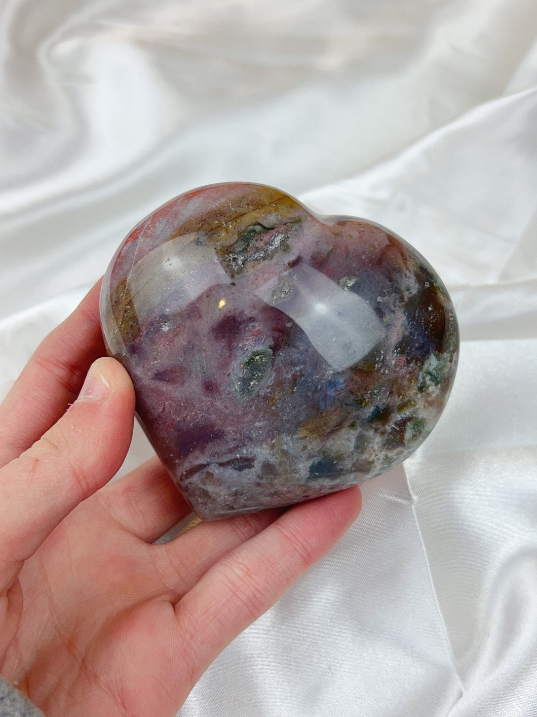 Purple Sea Jasper Heart