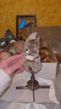Load and play video in Gallery viewer, INCREDIBLE AAA Clear Quartz Freeform on Rotating Stand from Brazil
