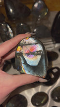 Load and play video in Gallery viewer, Silver/Rainbow Oil Spill Labradorite Freeform
