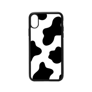 Black Cow Print Case